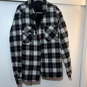 Classic Black and White Plaid Men's Jacket